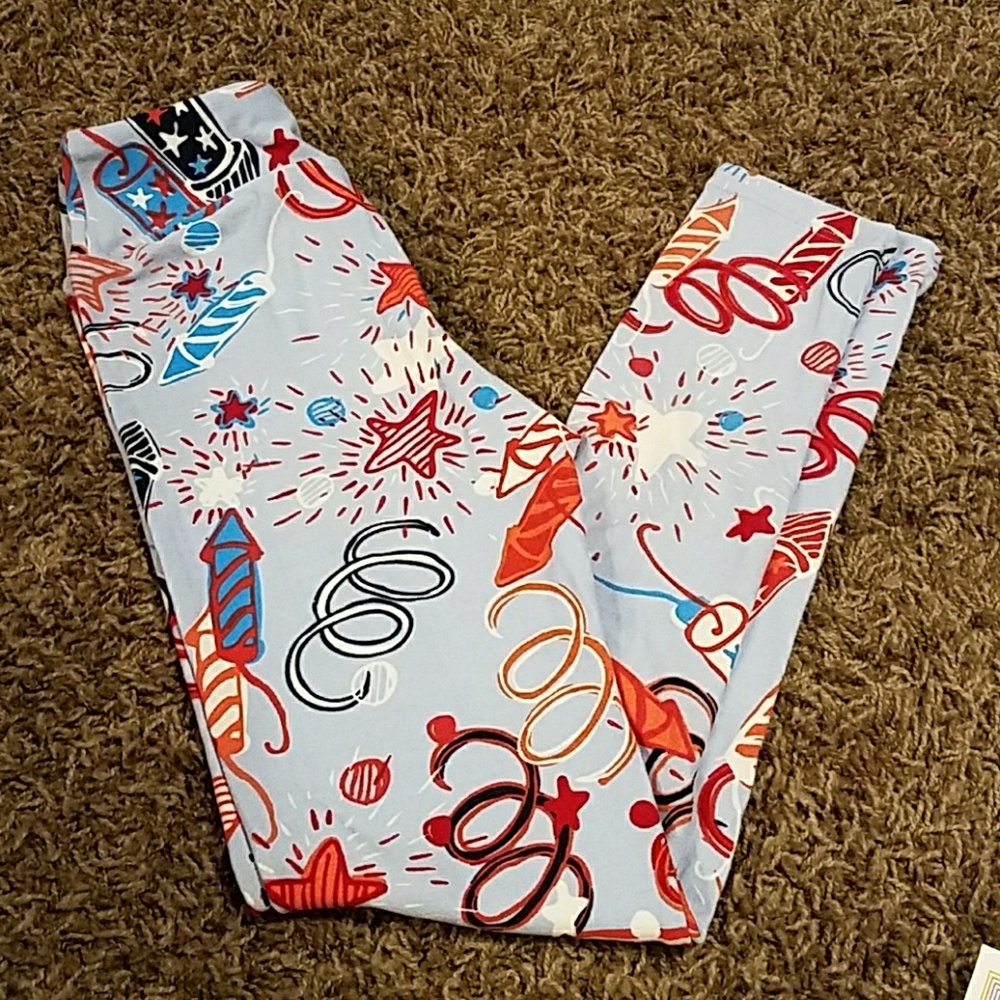 FINAL LOWEST PRICE*Lularoe tween firework leggings